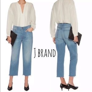 J Brand Ivy High Rise Crop Straight Jeans